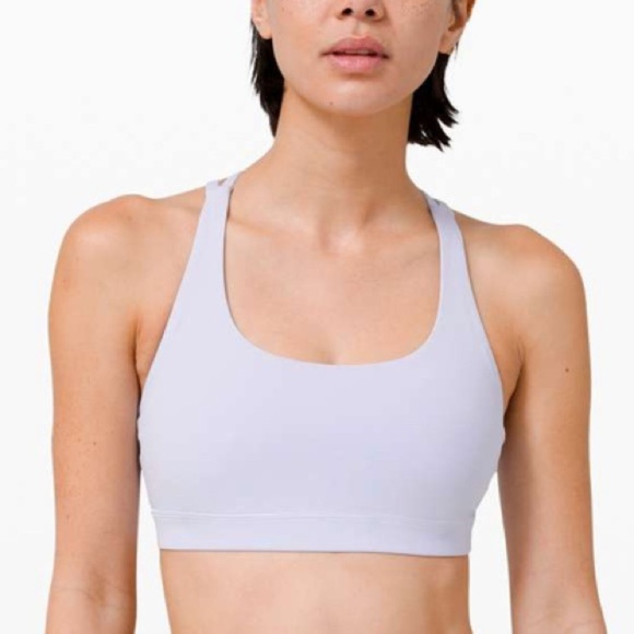 Lululemon Energy Bra Medium Support B/C Cup Serene Blue Size 12 - Picture 1 of 9